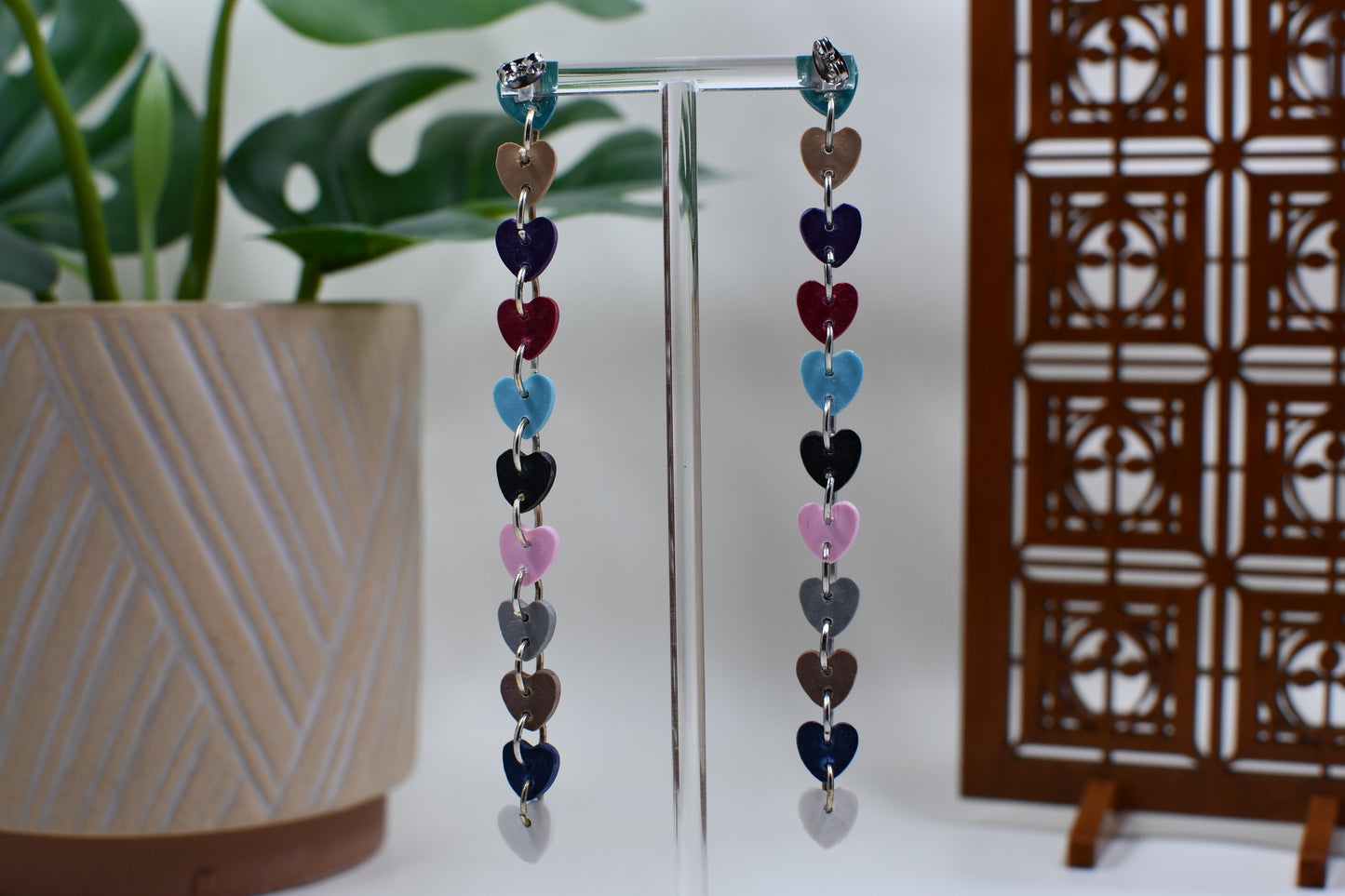 Eras Heart Discography Drop Stud Earrings