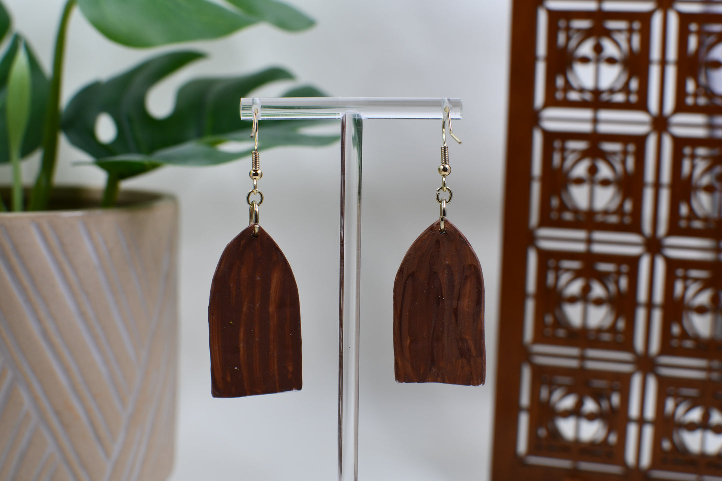 Blue Era Stained Glass Windows Dangle Earrings