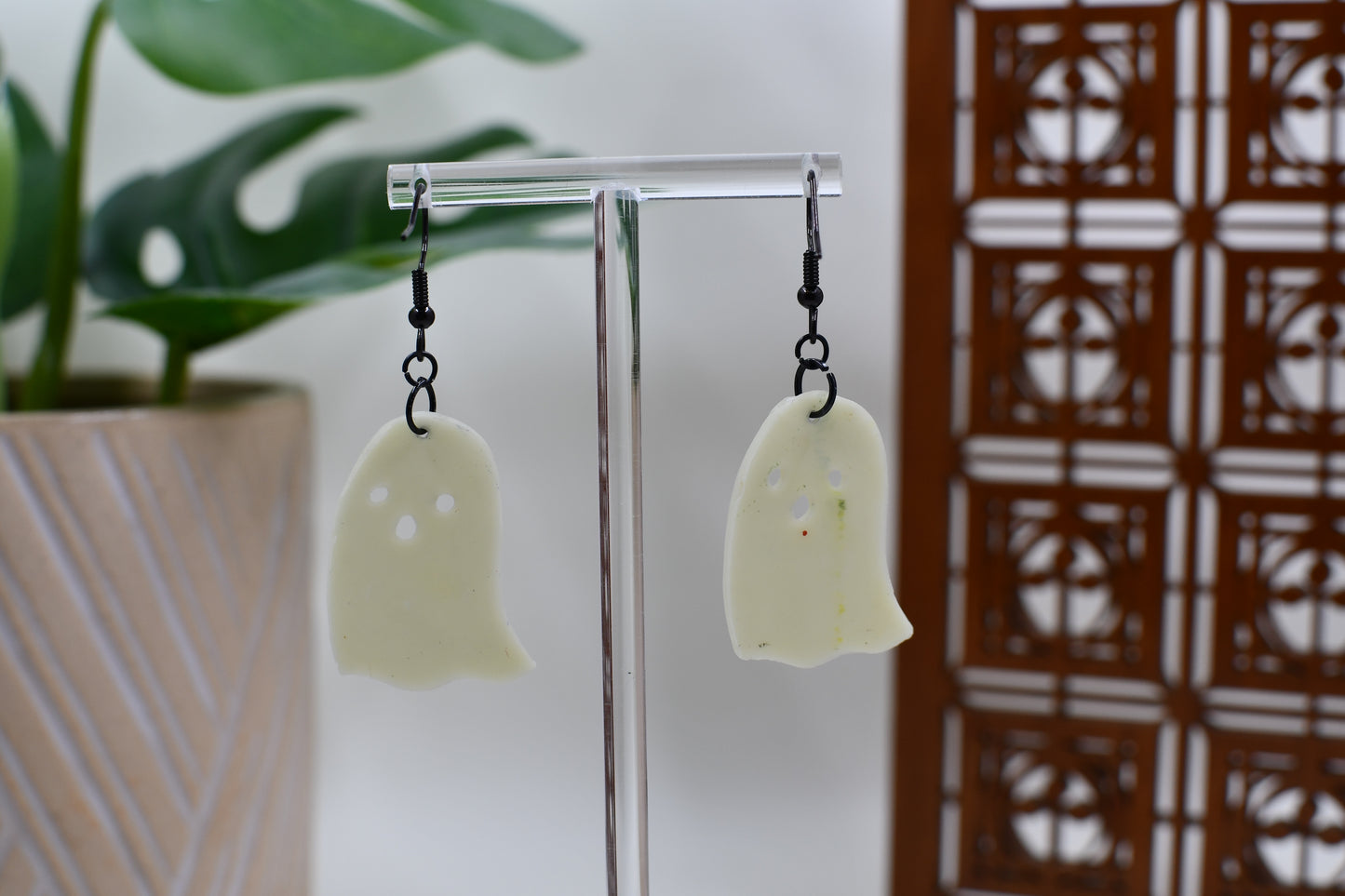 Glow in the Dark Ghost Dangle Earrings