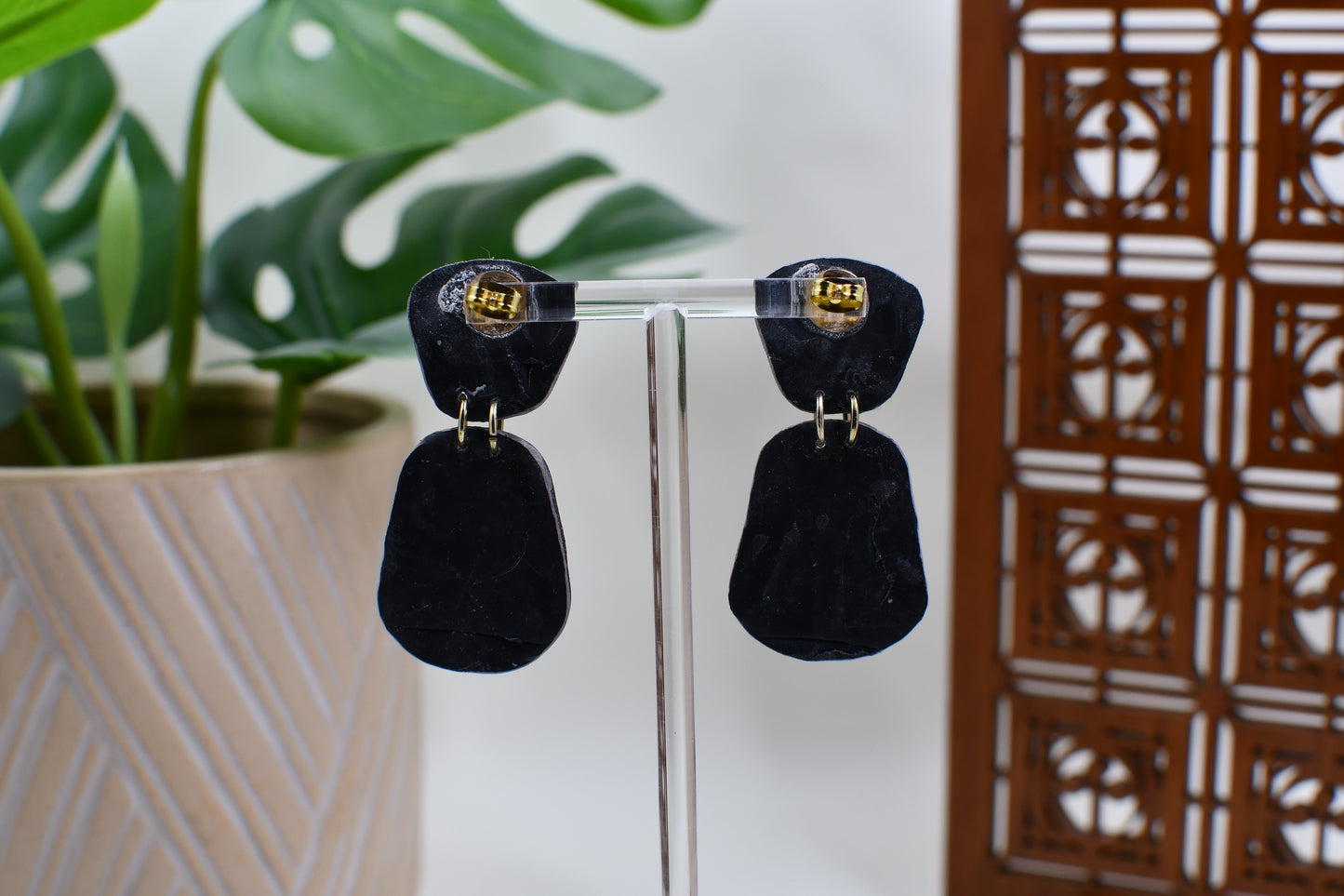 Vintage Art Deco Inspired Spiderweb Drop Stud Earrings