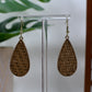 Wicker Rattan Teardrop Dangle Earrings