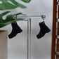 Black Fall Boot Drop Stud Earrings