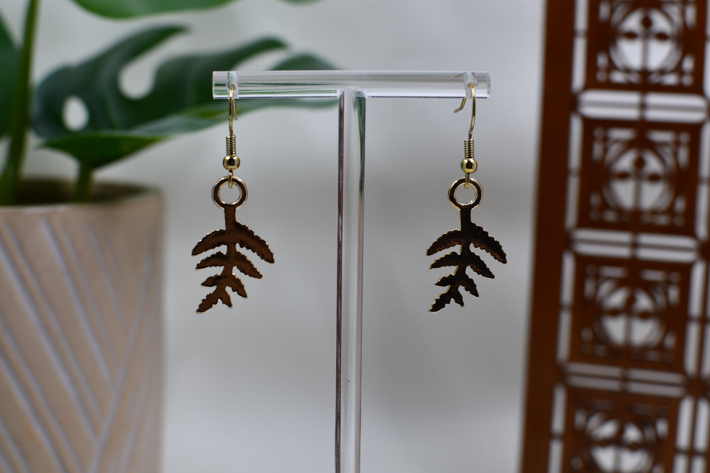 Gold Branch Dangle Earrings