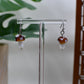 Small Glass Mushroom Dangle Earrings