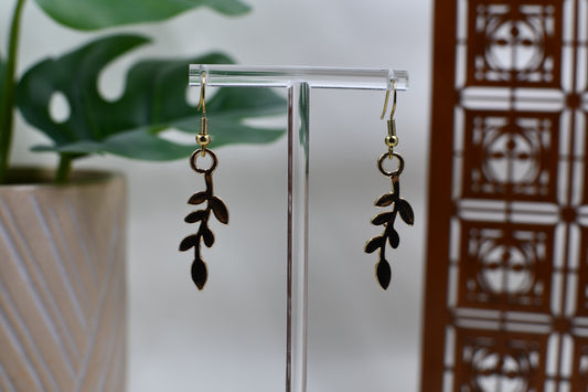 Gold Branch Dangle Earrings