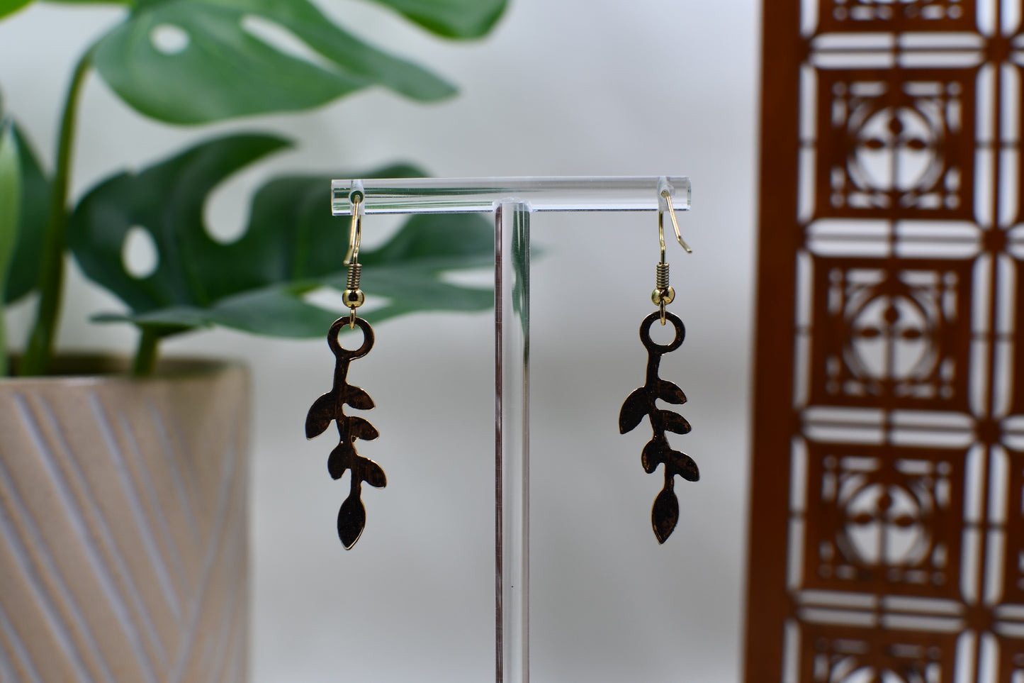 Gold Branch Dangle Earrings