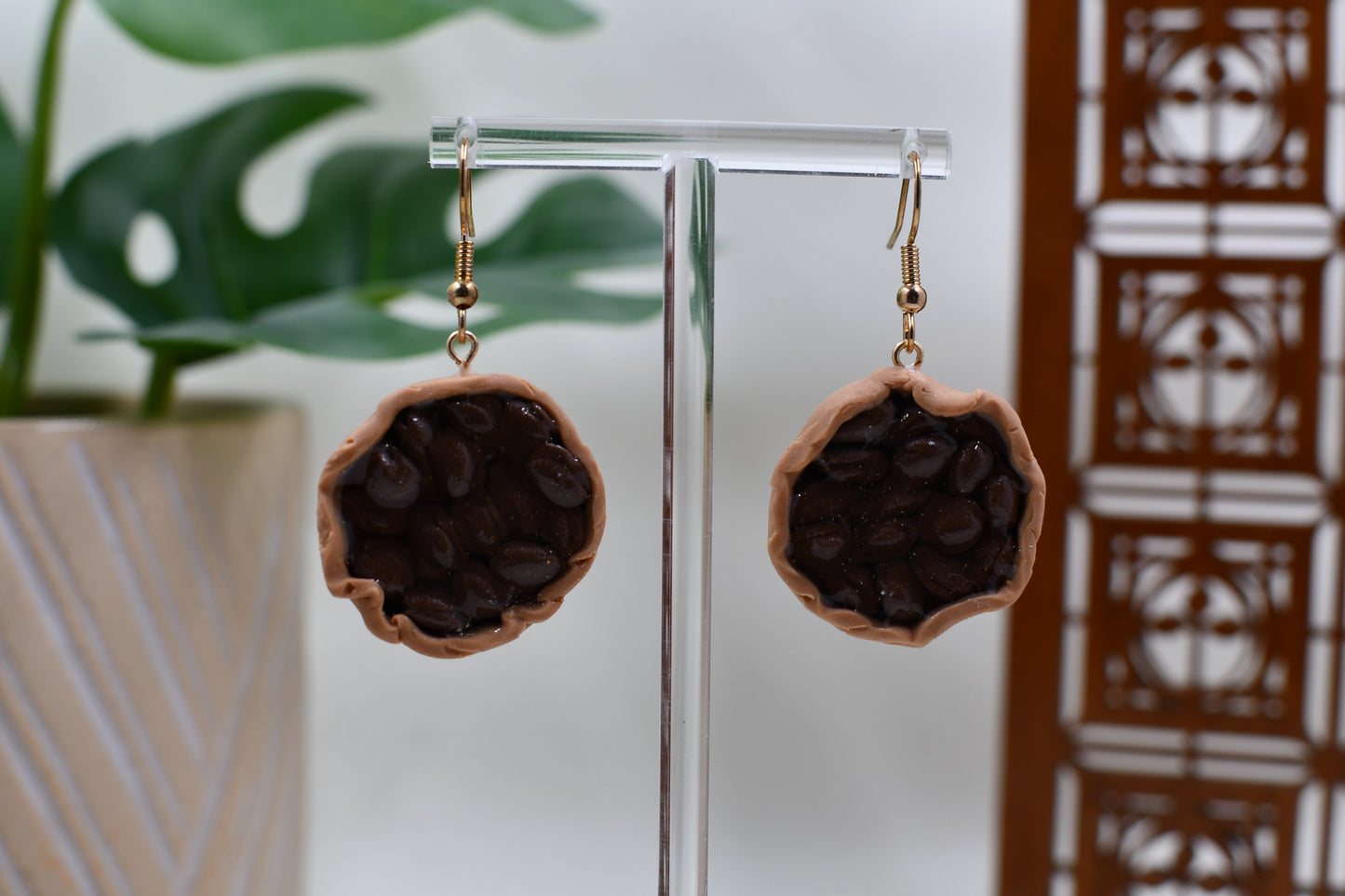 Pecan Pie Dangle Earrings