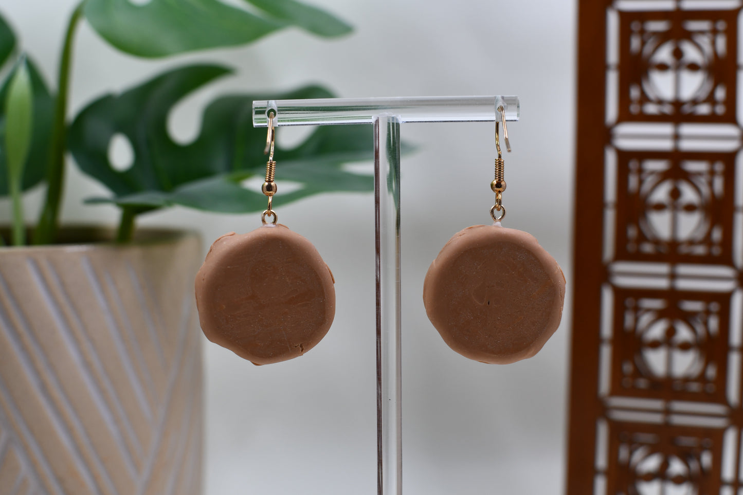 Pecan Pie Dangle Earrings