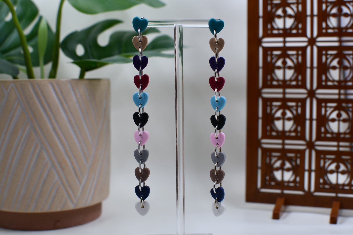 Eras Heart Discography Drop Stud Earrings