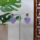 Pink Era Blue/Pink Marble Heart Drop Stud Earrings
