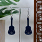 Blue Era Glittery Star Guitar Dangle Earrings
