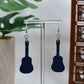 Blue Era Glittery Star Guitar Dangle Earrings