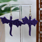 Purple Era Fighting Dragons Dangle Earrings