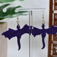 Purple Era Fighting Dragons Dangle Earrings