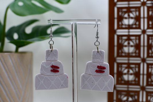 Red Era Music Video Cake Dangle Earrings