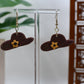 Green Era Western Cowboy Hat with Sunflower and TS Dangle Earrings