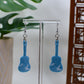Light Blue Era Seagull Guitar Dangle Earrings