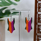 Blue Era Hero Striped Bodysuit Dangle Earrings