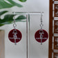 Red Era Fuck the Patriarchy Silver Key/Keychain Dangle Earrings