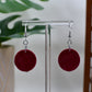 Red Era Fuck the Patriarchy Silver Key/Keychain Dangle Earrings