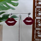 Light Blue Era Cherry Lips Drop Stud Earrings