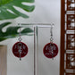 Red Era Fuck the Patriarchy Silver Print Keychain Dangle Earrings