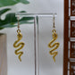 Black Era Gold Snake Dangle Earrings