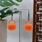Nostalgic Trick or Treat Candy Bucket Dangle Earrings