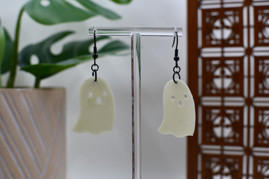 Glow in the Dark Ghost Dangle Earrings