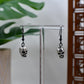 Spooky Silver Skull Dangle Earrings
