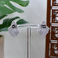 White Flowy Ghost Stud Earrings