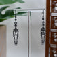 Silver Skeleton Dangle Earrings