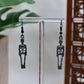 Silver Skeleton Dangle Earrings