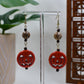 Orange Jack O'Lantern Dangle Earrings