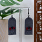 Skeleton Skull Flower Crown Arch Dangle Earrings