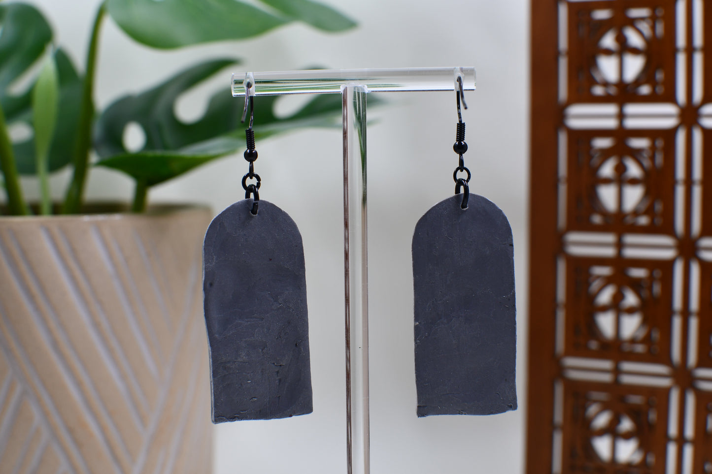 Skeleton Skull Flower Crown Arch Dangle Earrings