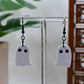Spooky White Ghost Dangle Earrings