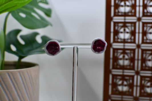 Bowl of Cranberry Sauce Stud Earrings