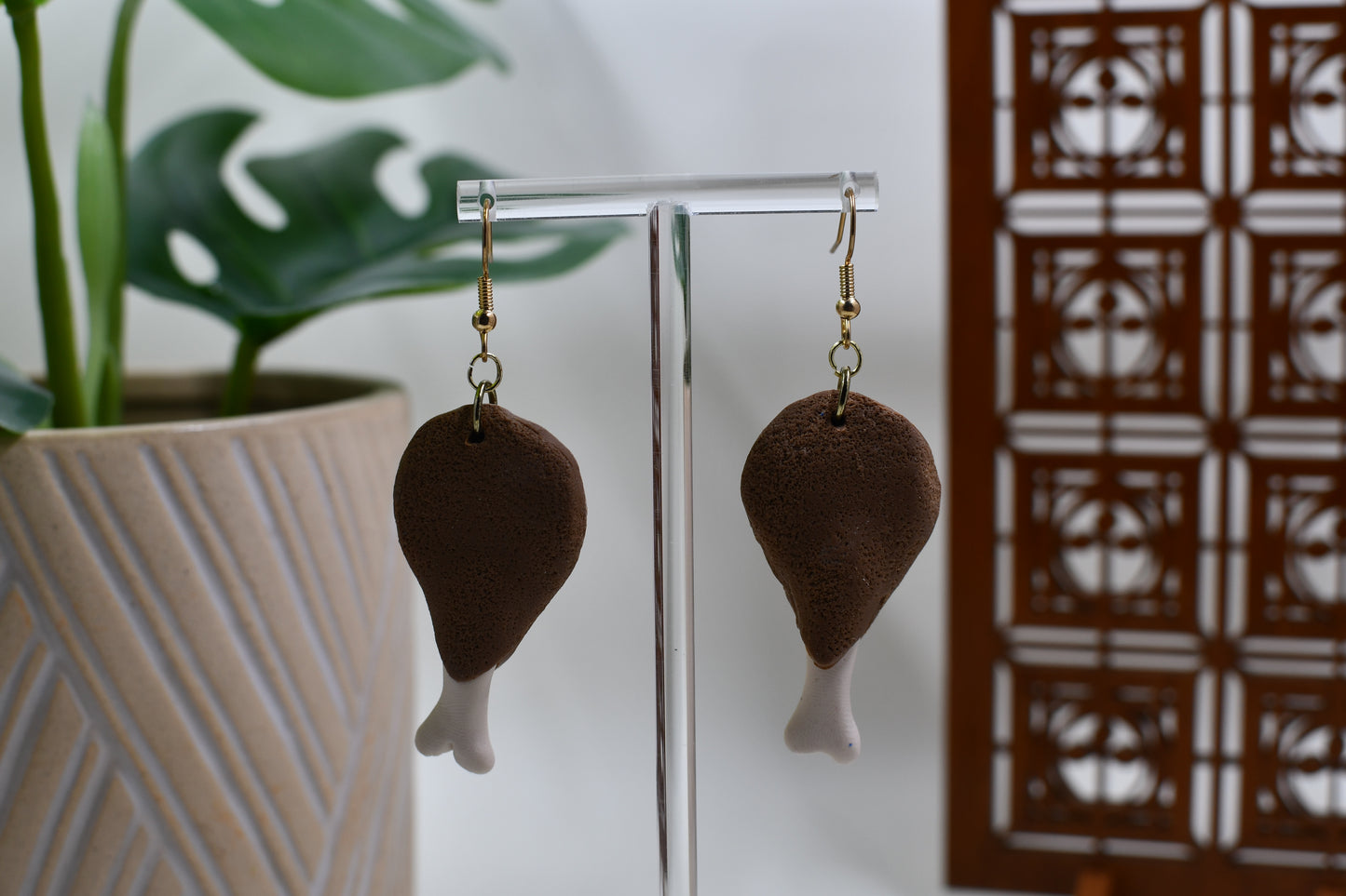 Turkey Leg Dangle Earrings