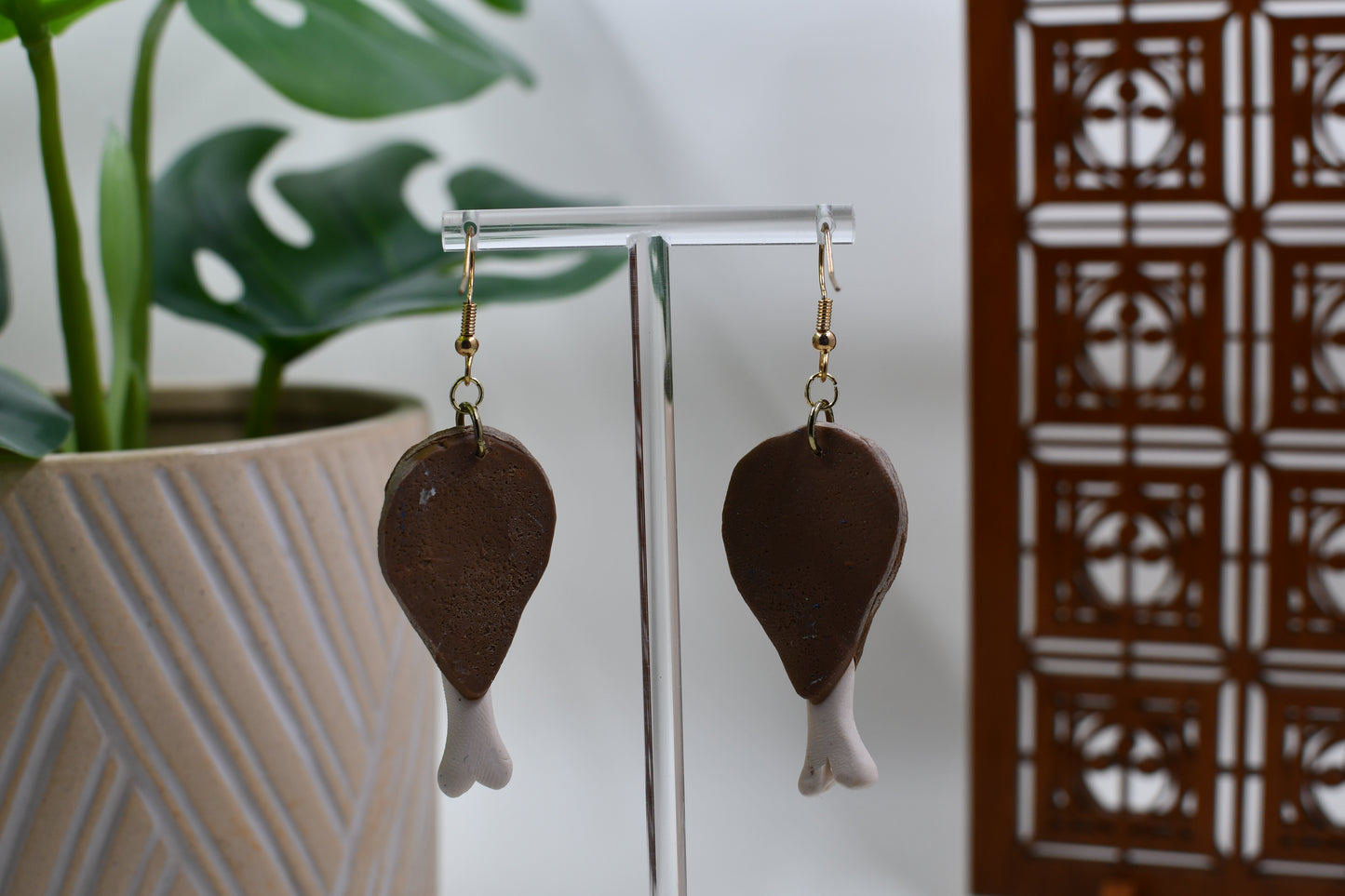 Turkey Leg Dangle Earrings