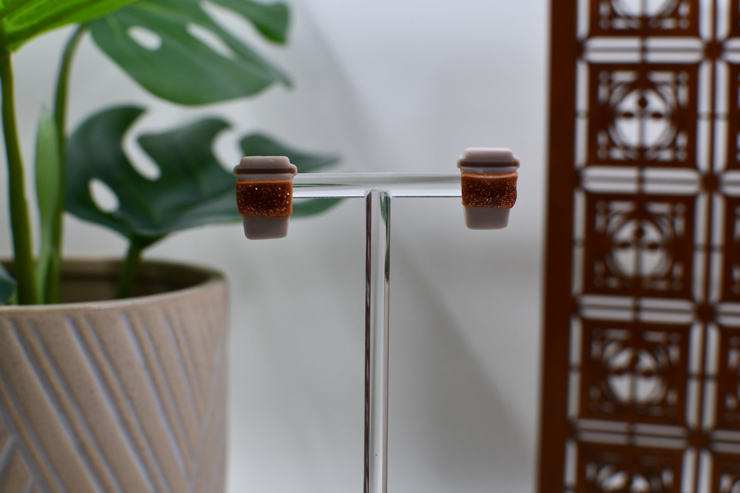 Pumpkin Spice Latte PSL To Go Stud Earrings