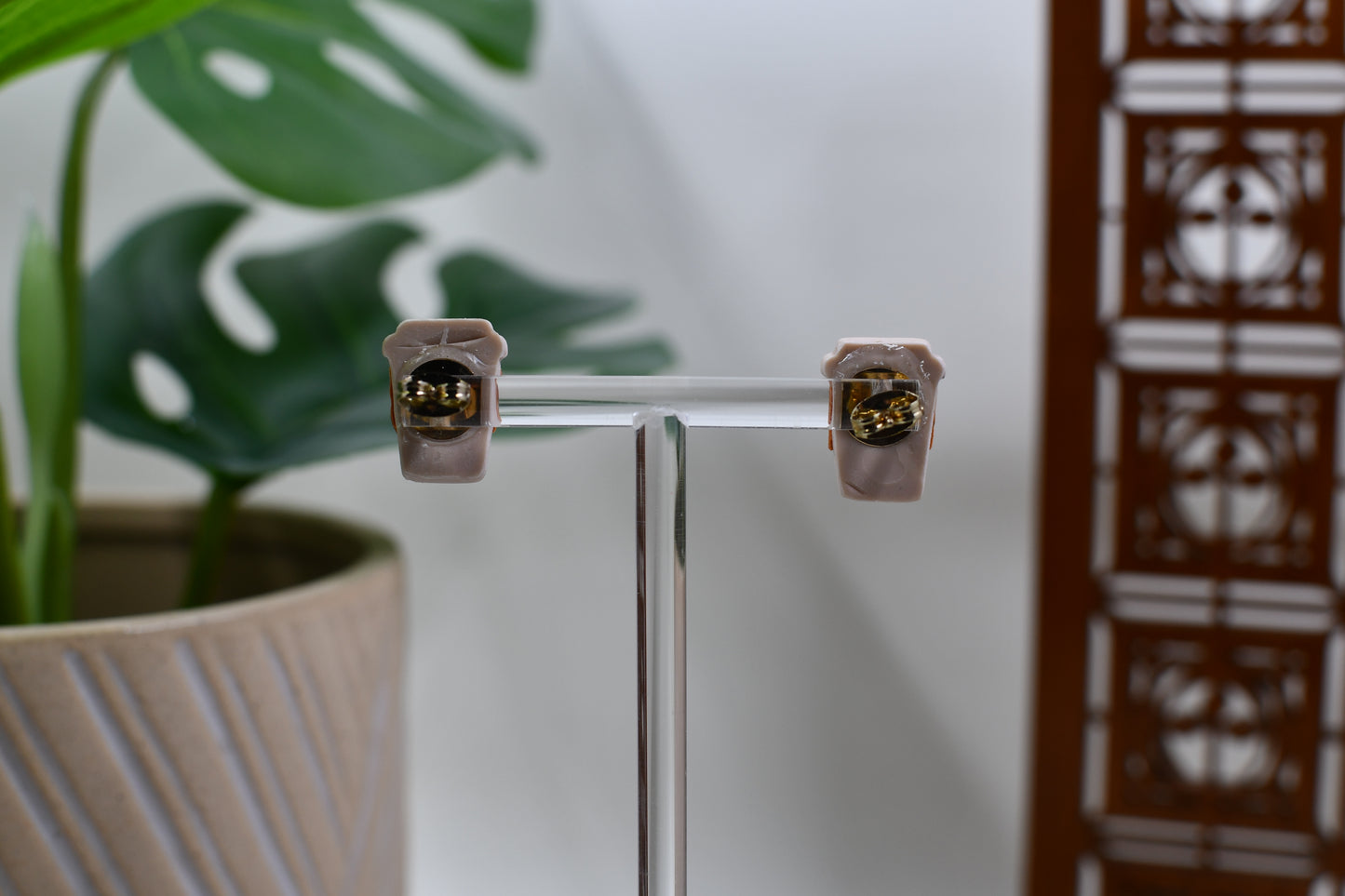 Pumpkin Spice Latte PSL To Go Stud Earrings