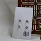 Christmas Square Striped and Gingerbread Man Stud Earring Two Pack