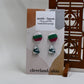 Round Striped and Christmas Pine Tree Stud Earring Two Pack
