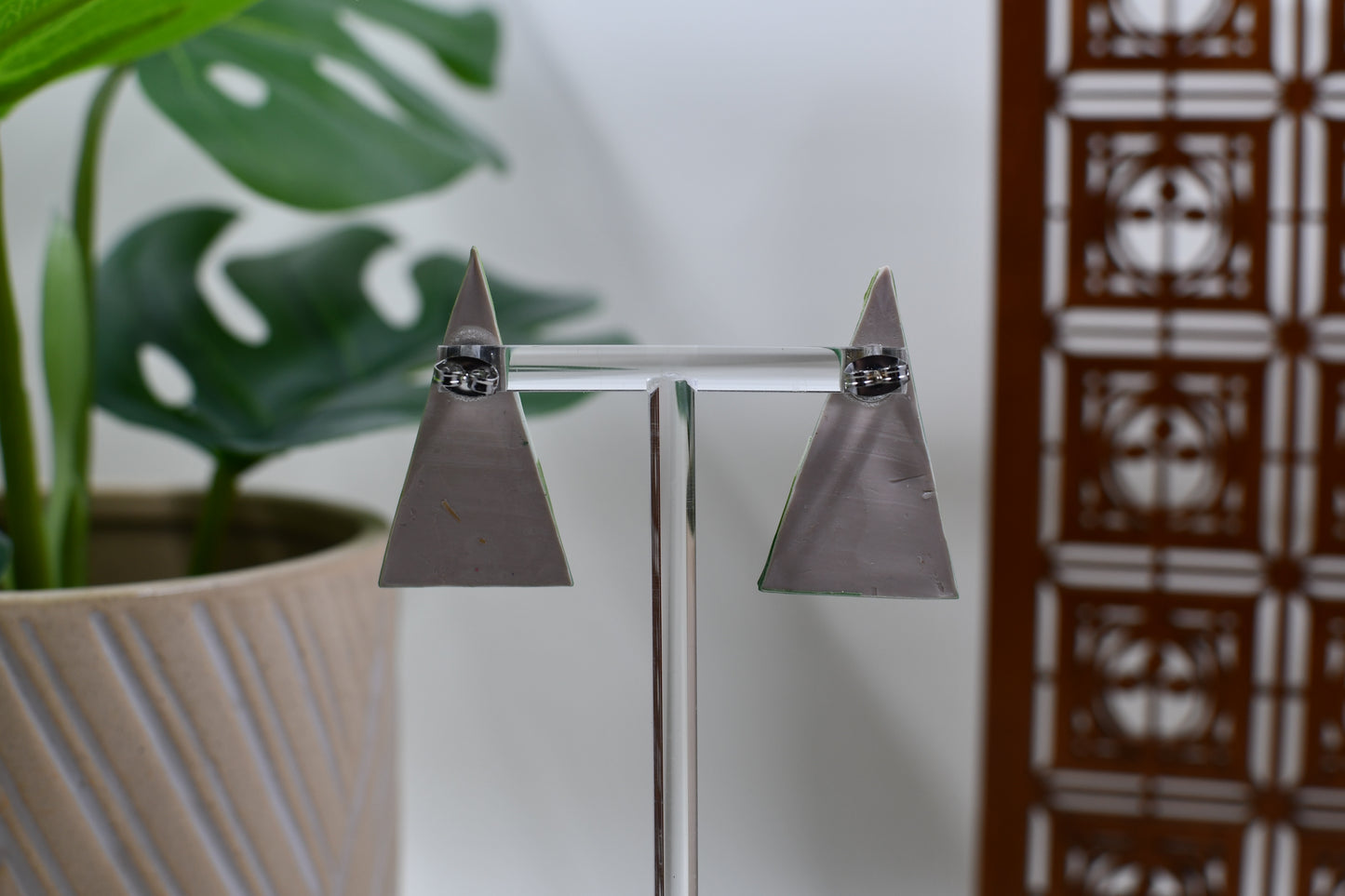 Modern Layered Christmas Tree Stud Earrings