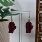 Red Knit Mitten Christmas Dangle Earrings