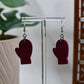Red Knit Mitten Christmas Dangle Earrings