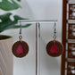 Christmas Pine Tree Thumbprint Cookie Dangle Earrings
