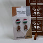 Christmas Striped and Gingerbread Man Two Pack Stud Earrings